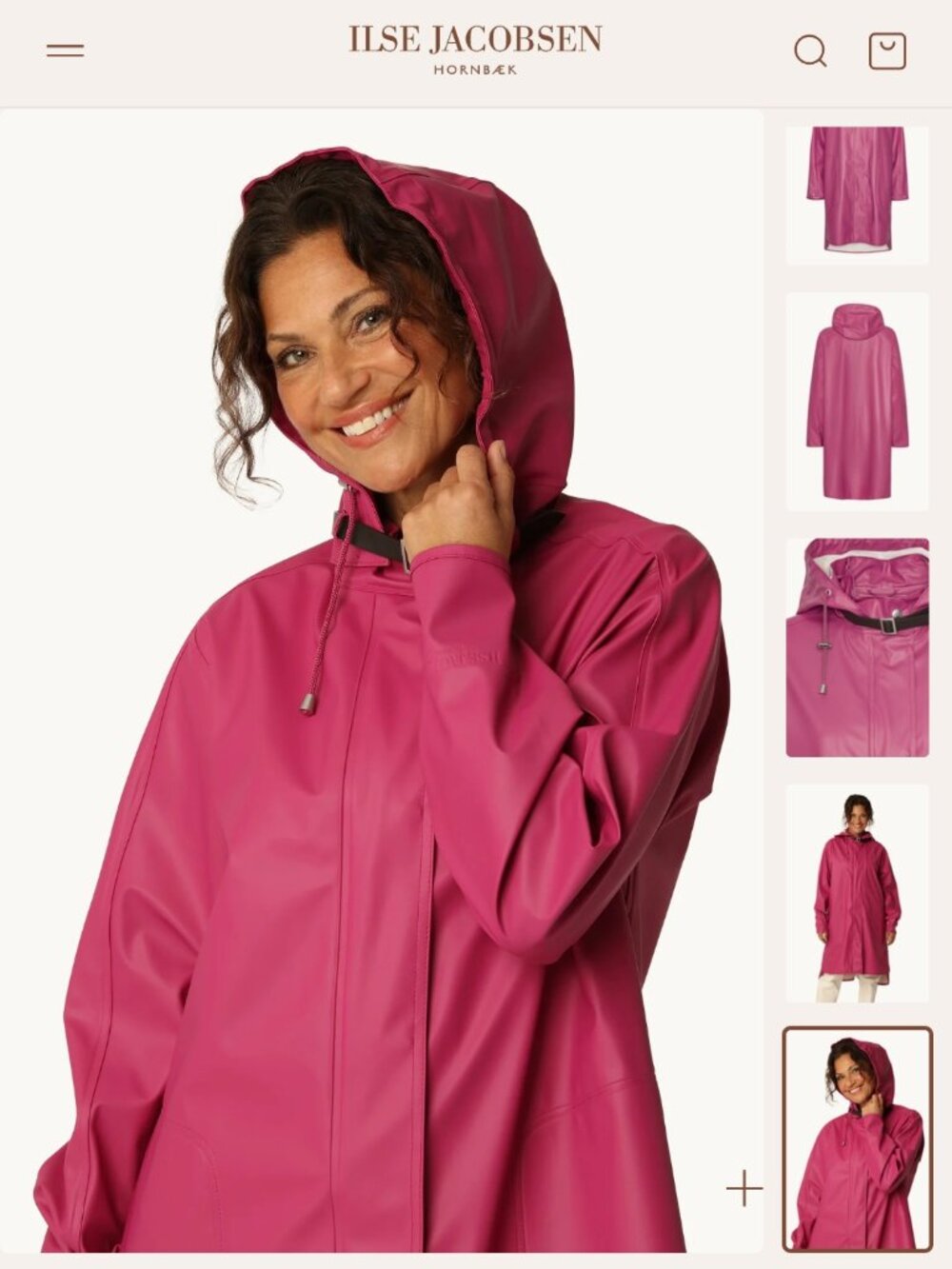 NWOT Ilse Jacobsen Raincoat - Magenta/Pink